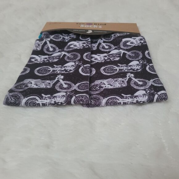 Hallmark Toe of a Kind Crew Socks  Motorcycle Biker Pattern OSFM New - Picture 5 of 9